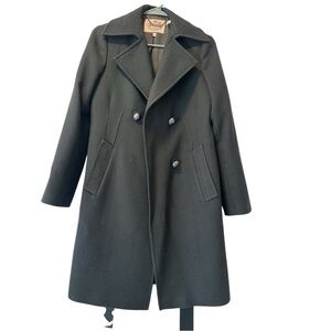 Juicy Couture Black Wool Blend Peacoat Jacket Women’s Size S – Double Breasted